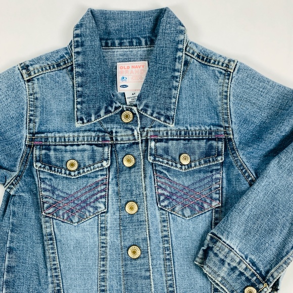 Old Navy Toddler Size 4T Unsex Blue Jean Denim All Year Round Jacket - Picture 2 of 7